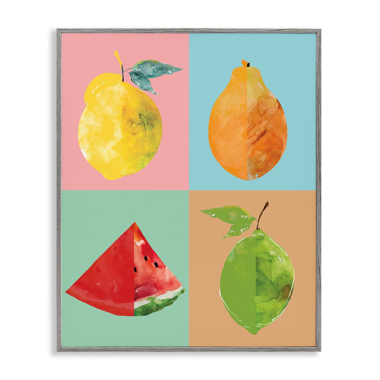 Stupell Industries Modern Pop Fruits Abstract Framed Giclee Wall Art Design by Carol Robinson